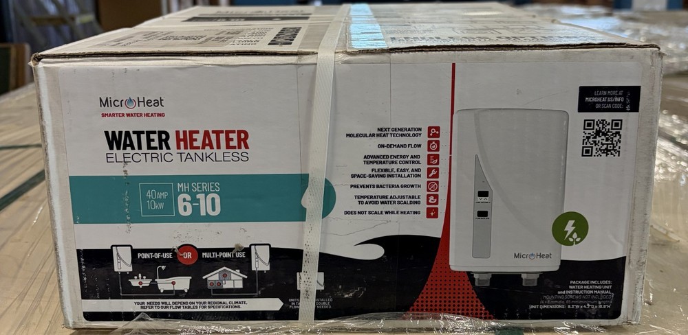 JVIS Micro-Heat MH SERIES 6-10 Smart Tankless Electric Water Heater 240V 40A