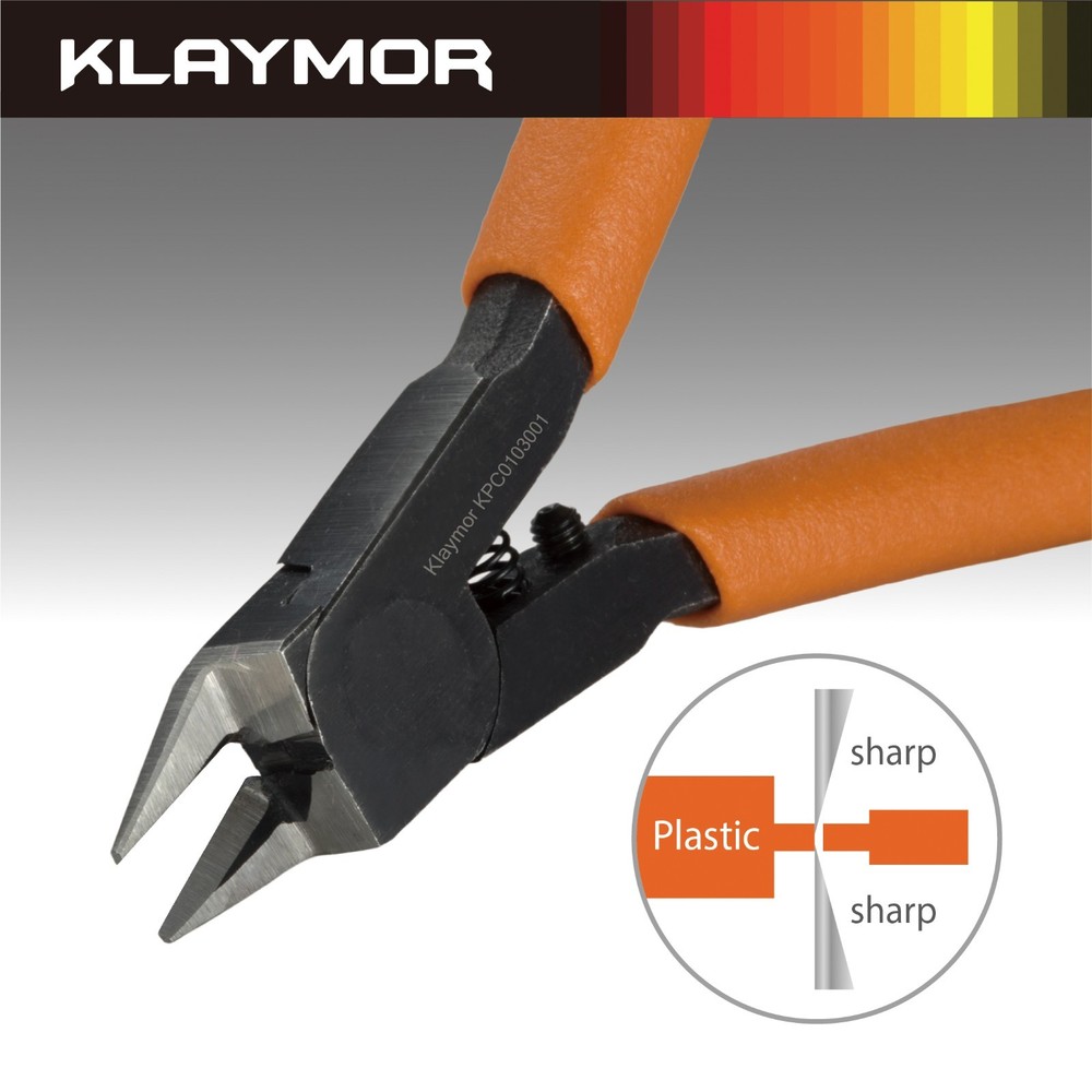 KLAYMOR 5" Model Nipper, Double-edged Precision Nipper with Ultra Thin Blades