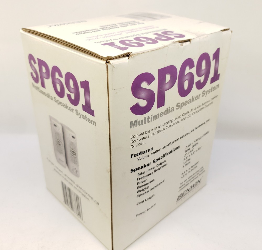 BENWIN Multimedia / Computer Speakers, SP691 NEW In Box