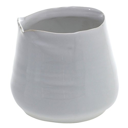 White Ceramic Hand-Made Vase - 3 1/4"Dia x 3"H