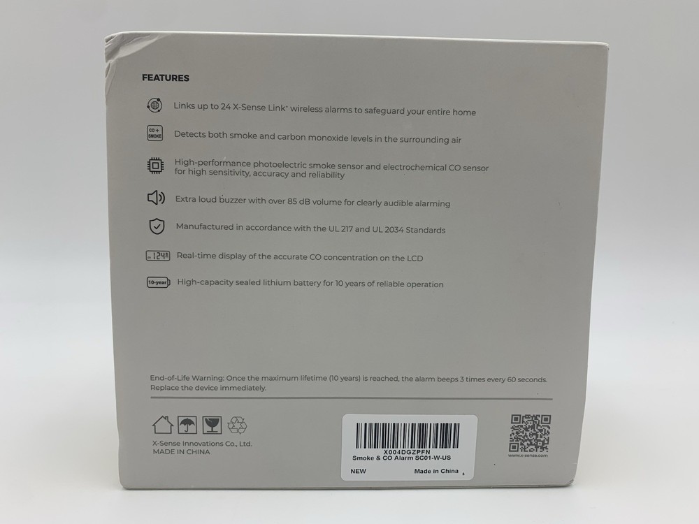 SC01-W X-sense Combo Smoke & Carbon Monoxide Alarm | Interlinked