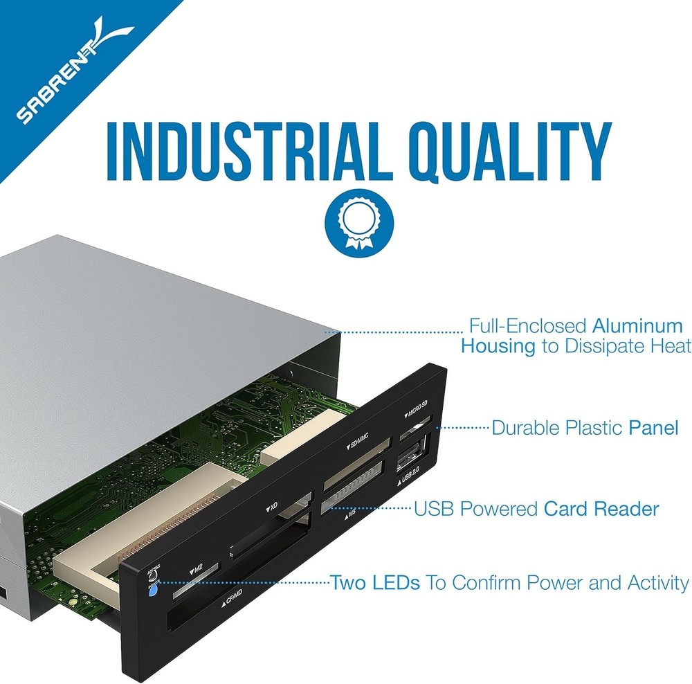 74-in-1 Internal Flash Card Reader/Writer - USB 2.0, 480 MB/sec, Versatile