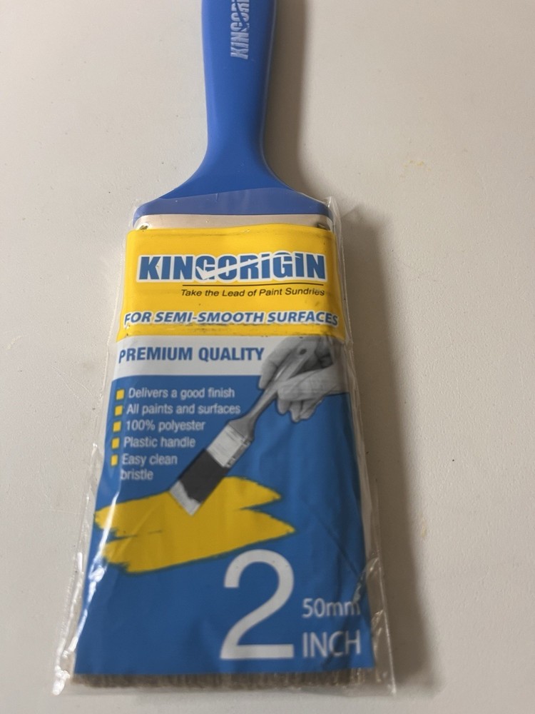 Lot of 5 KINGORIGIN 2” Paint Brushes – Polyester Bristle, Plastic Handle