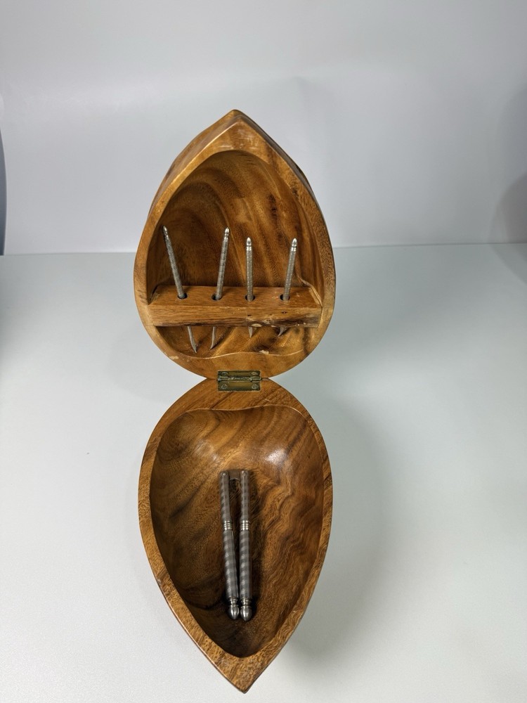 Vintage Walnut Shaped Nutcracker Bowl And Nit Cracker Tools