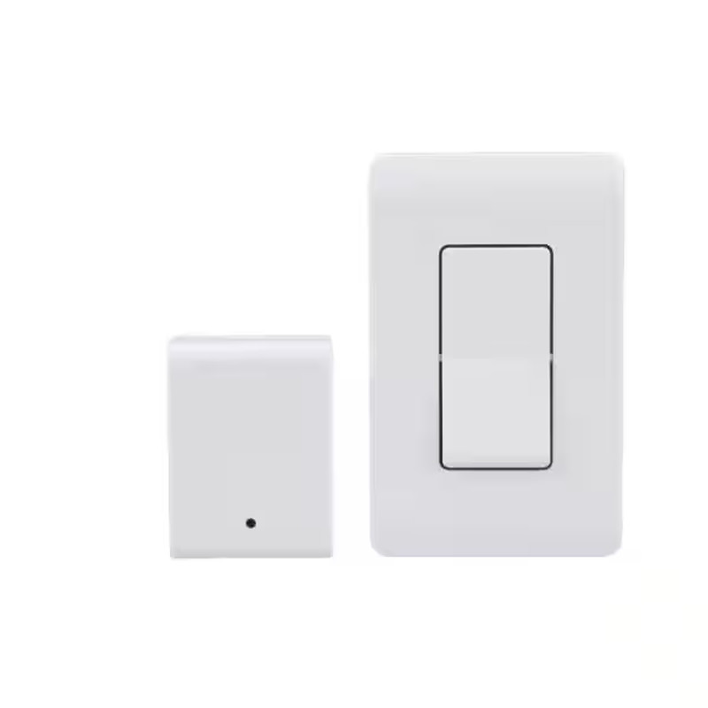 8-Amp Indoor Plug-In Wireless Wall Switch Light Control, White