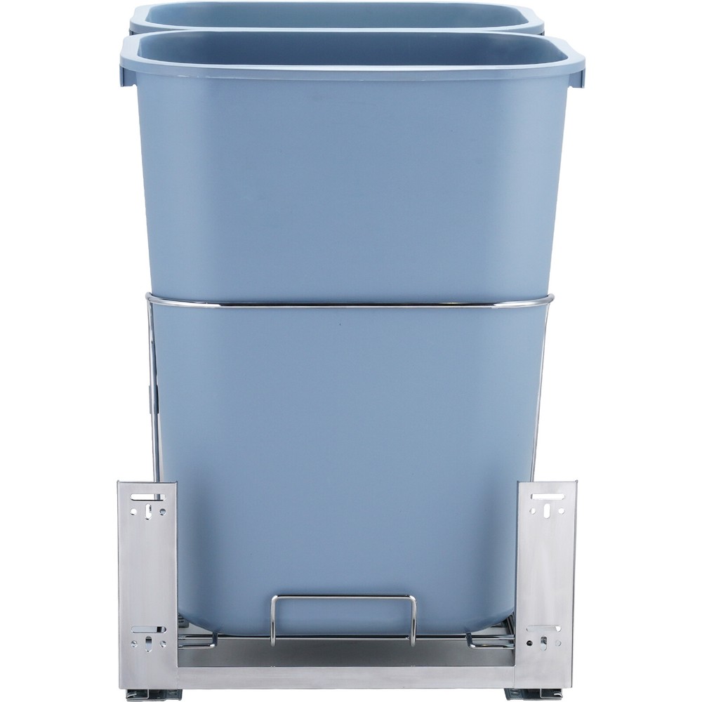 VEVOR Double 37QT Pullout Waste Container Kitchen Trash Can 70L w/ Soft Close
