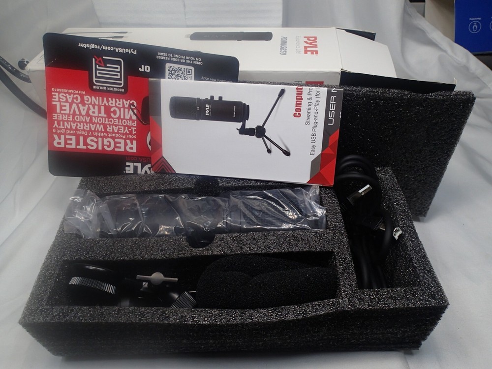 Pyle PDMIUSB50 USB Plug and Play Microphone, Portable Pro Audio Condenser Mic