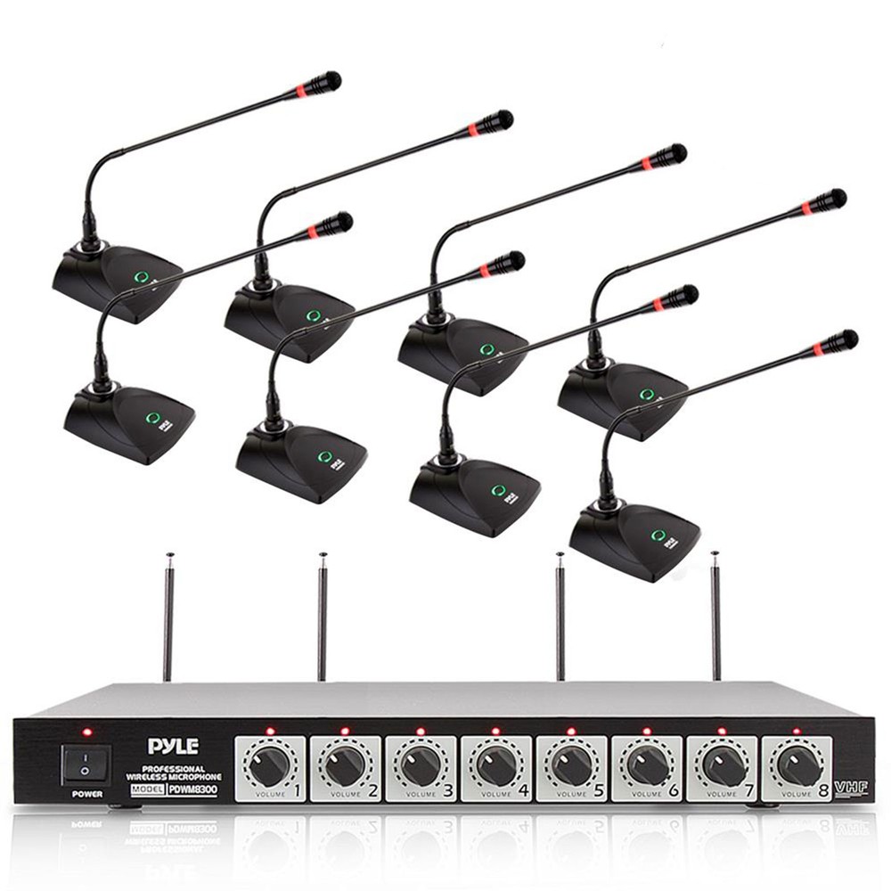 PDWM8300 8Ch. Professional conference Desktop VHF Wireless Microphone System