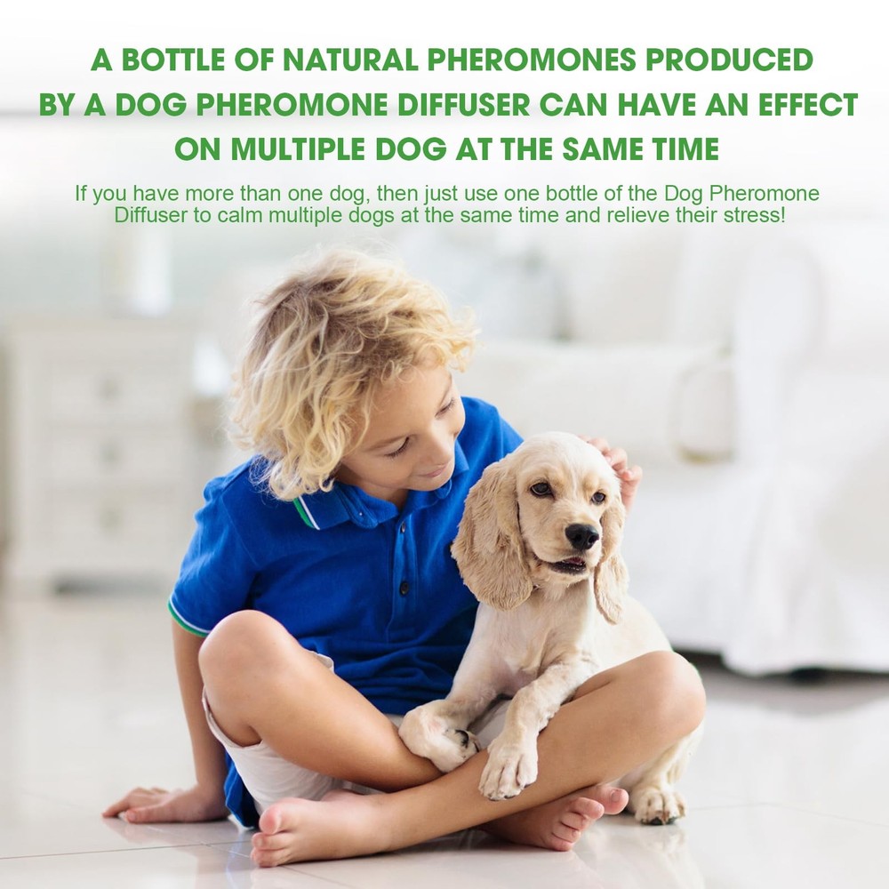 Dog Calming Diffuser Pheromone Dog Peeing Diffuser, 1 Plug in+ 1 Pack 45ml Tr...