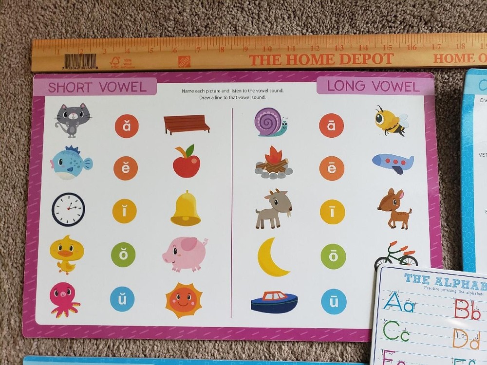 Teaching Classroom Materials Solar System Math Language Time Wipe Off Boards EUC