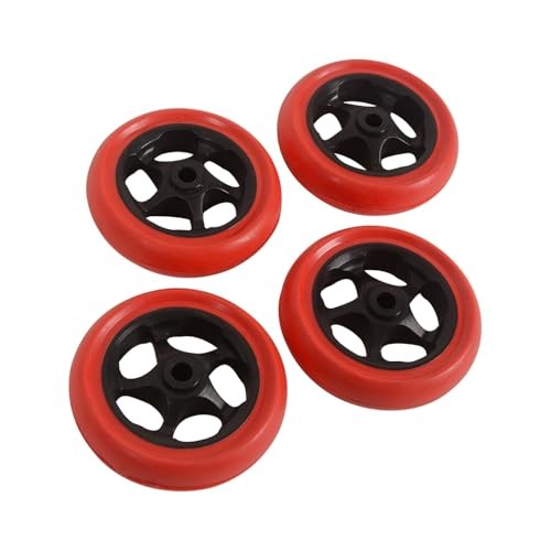 Motorcycle Stand Wheels Replacement for Front Lift Stand Inner Black+Outer Red