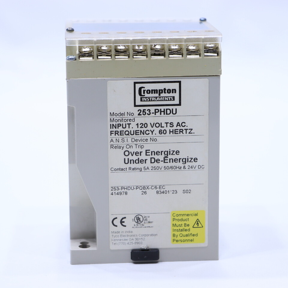* CROMPTON 253-PHDU 253-PHDU-PQBX-C6-EC PROTECTOR RELAY