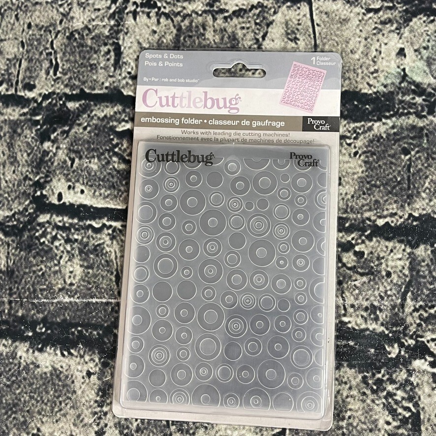 Cuttlebug SPOTS & DOTS Provo Craft Embossing Folder