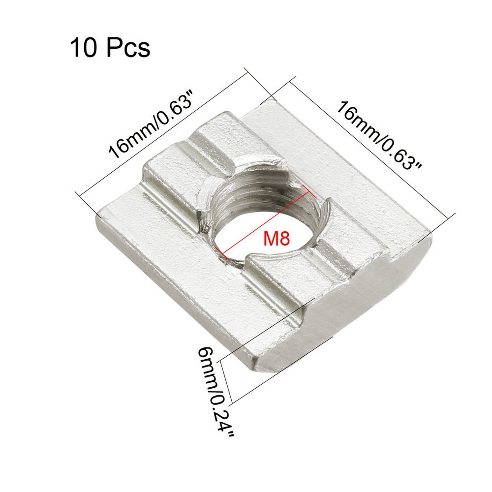 insert M8 threaded T nut for 3030 aluminum extrusion series profile 10pcs