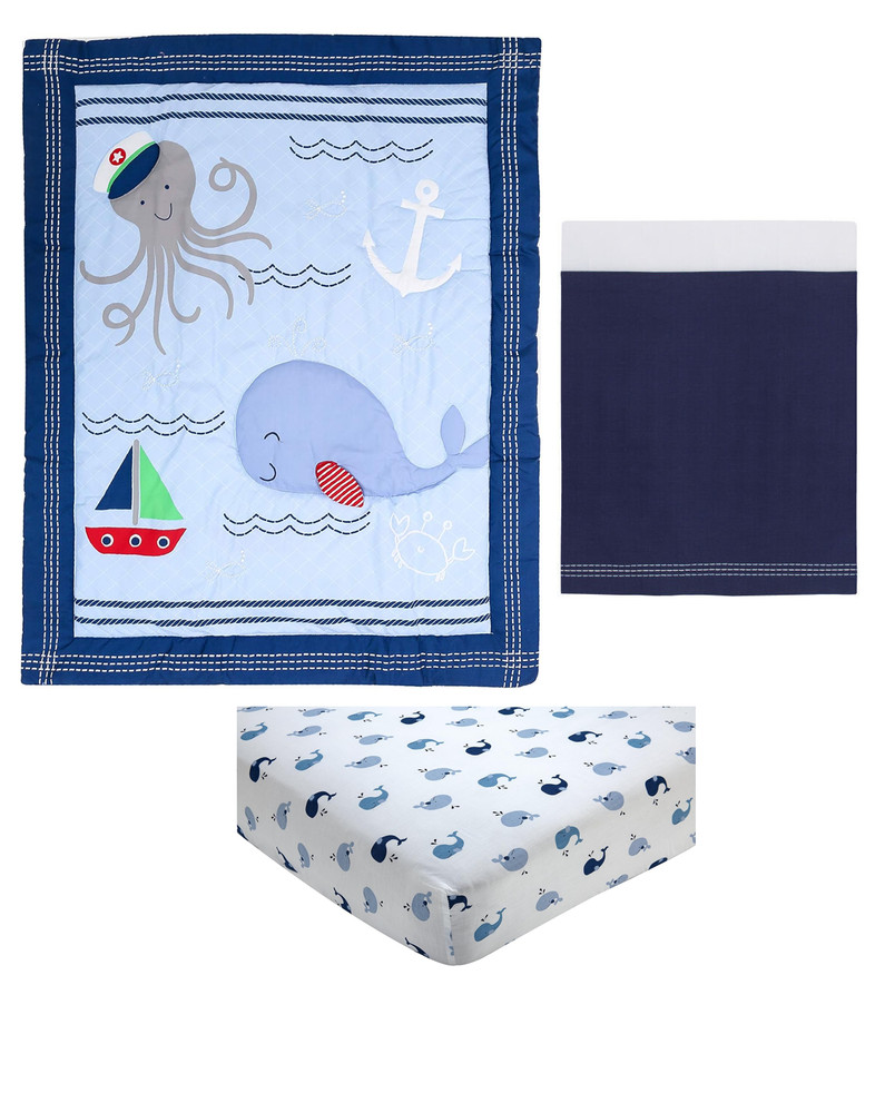 Parent's Choice 3 pc. Crib Whale Set