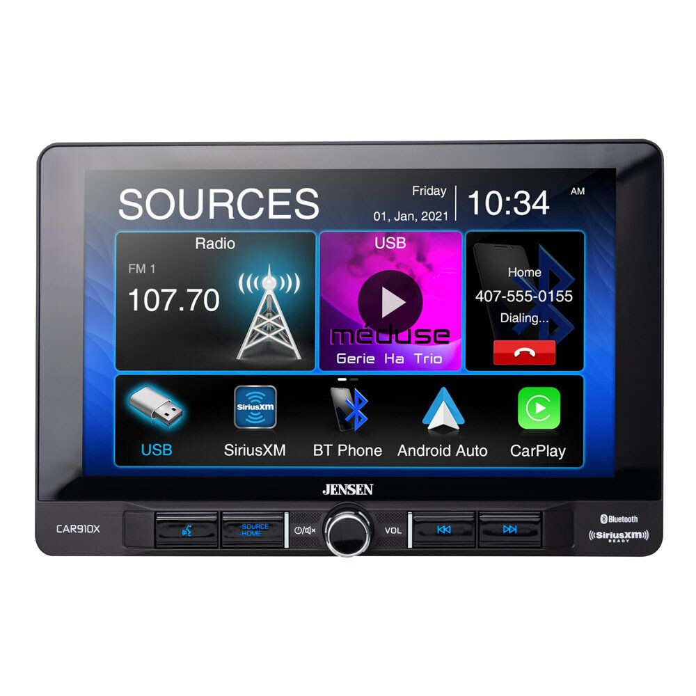 Jensen CAR910X 9" Capacitive Touchscreen LCD w/ Apple CarPlay and Android Auto