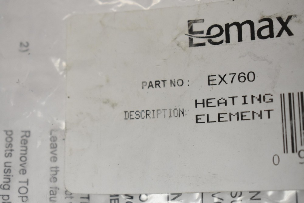 Eemax EX760 Heating Element Replacement Tankless Water Heater Silver Straight