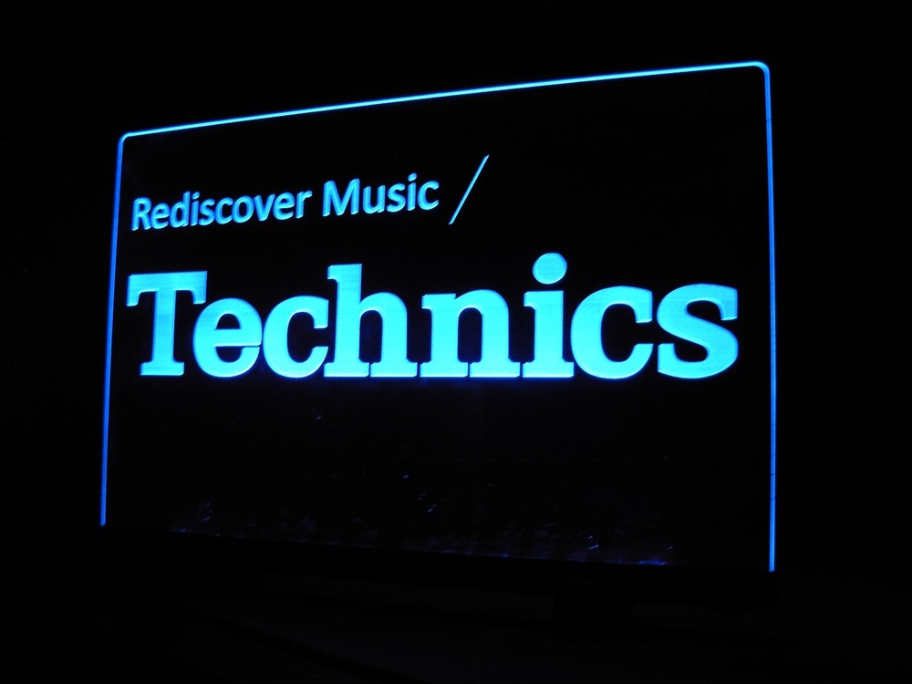 TECHNICS ETCHED LED ACRLYIC SIGN