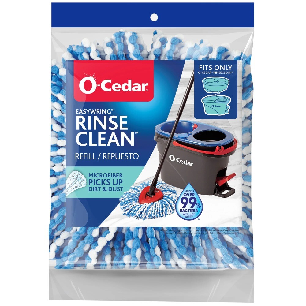 RinseClean Spin Mop Head Replacement, Machine Washable Microfiber Refill