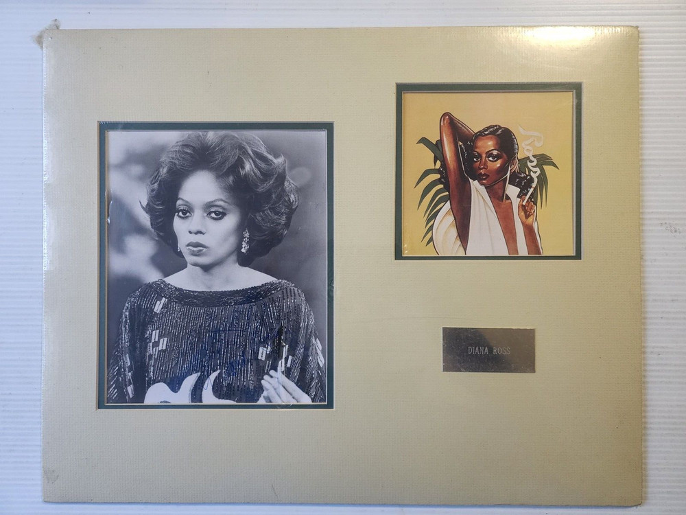 Diana Ross Signed Photo Matted