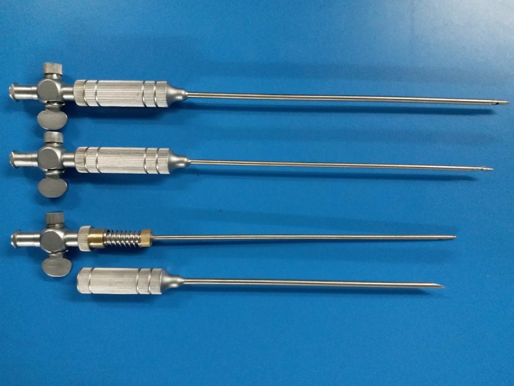Spring loaded veress needle 100mm 120mm 160mm laparoscopy 3pc set