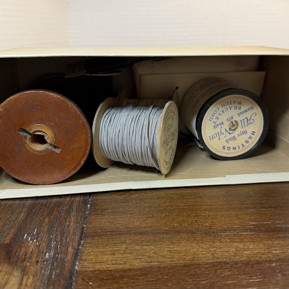 Hastings 1930s Nylon Rope Spools for Clock Making Repair