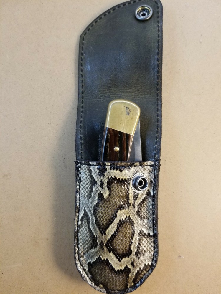 REAL PYTHON SKIN knife sheath buck 110, case 6265 Handmade SHEATH ONLY