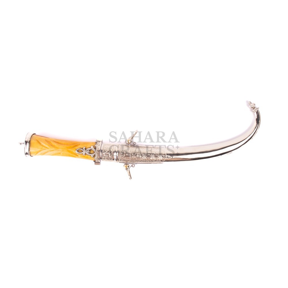 Moroccan Dagger Orange Handle Decorative Handcrafted Berber Ethnic Dagger Gift