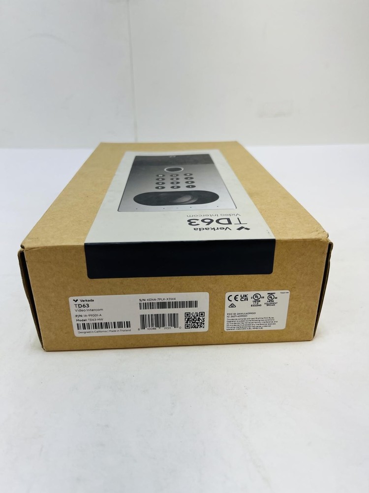 Verkada TD63 Video Intercom System, Two-Way Audio, Keypad, Secure Entry