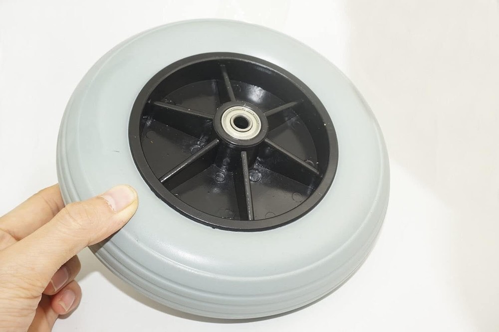 8" x 2" (200x50) Caster Solid Rubber Front Rear Caster Tires Wheels Assembly for