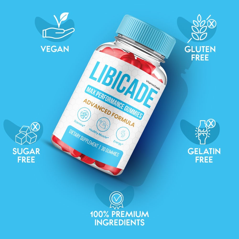 Libicade Gummies, Max Performace, Libi cade Natural Supplement (2 Pack)