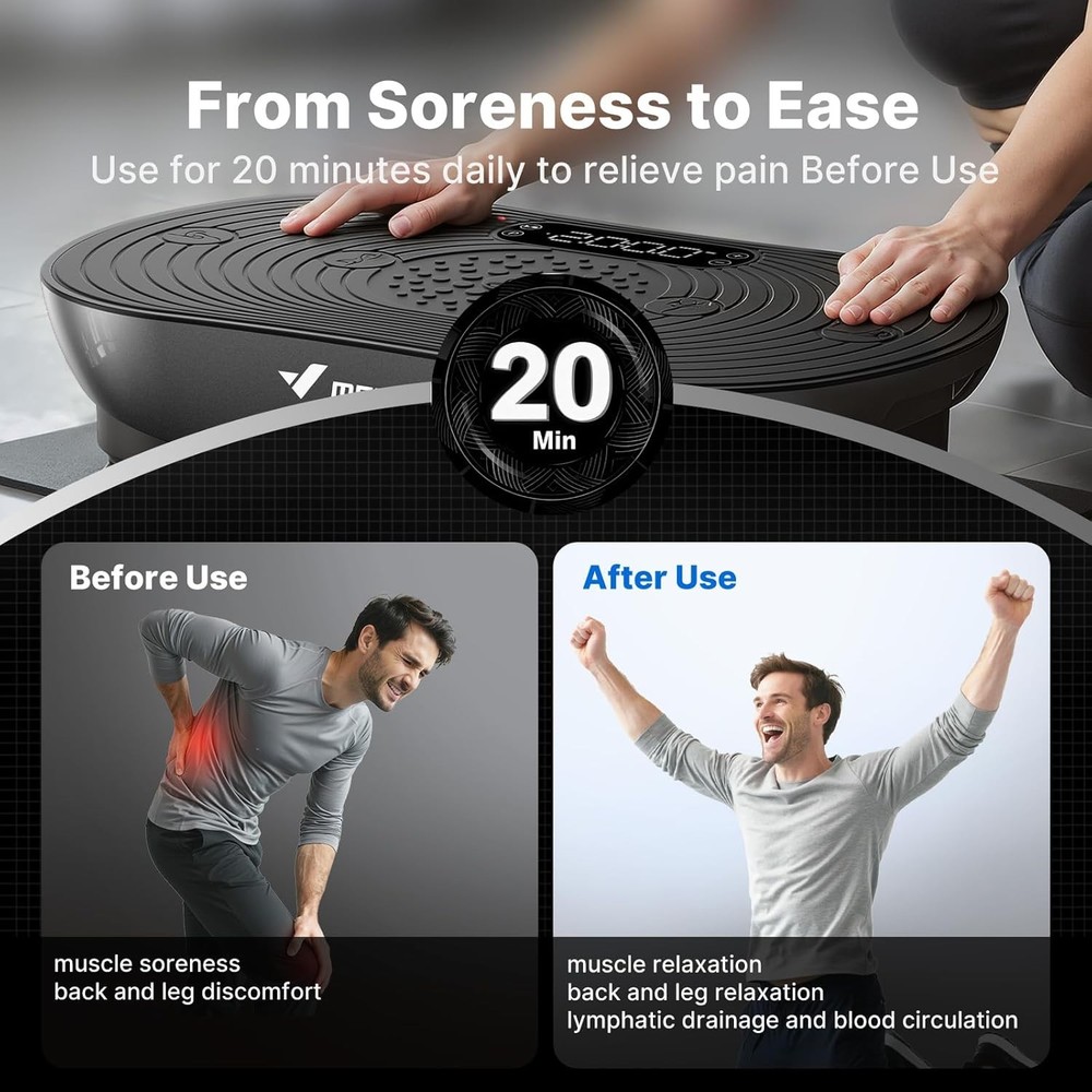 Vibration Plate Exercise Machine, Vibrating Platform for Lymphatic Drainage