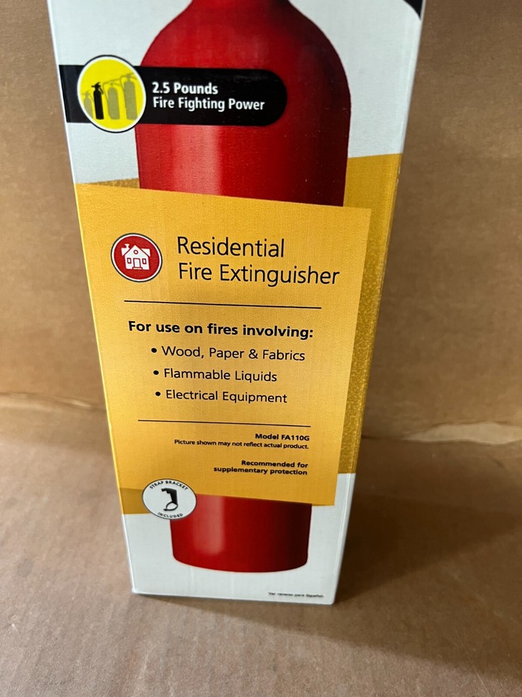 1 Kidde Home Fire Extinguishers FA110G, Multi-Purpose ABC Extinguishers