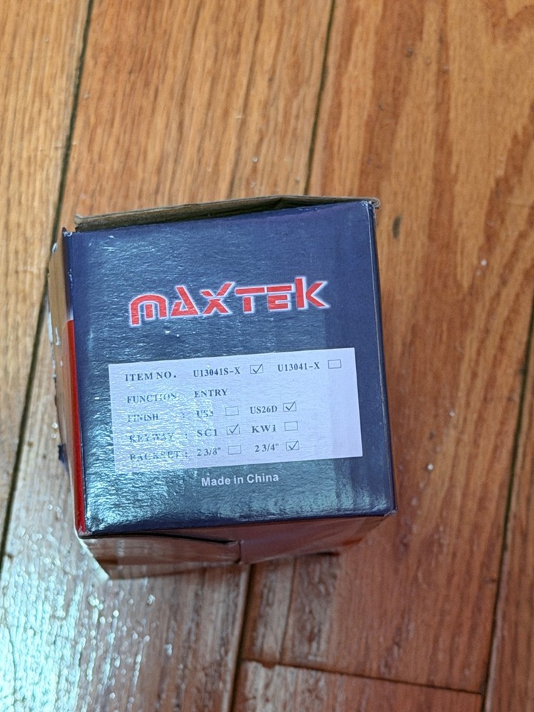 max tek cylindrical entry door lock