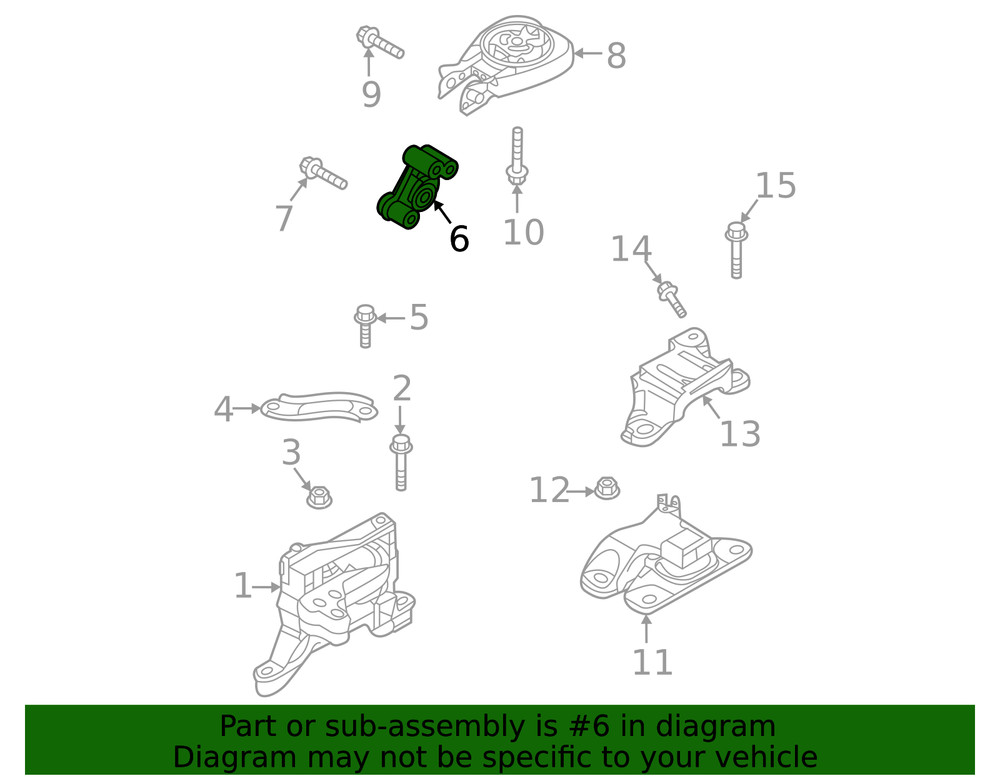 Genuine Mazda Engine Support Rod Bracket BFWM-39-010