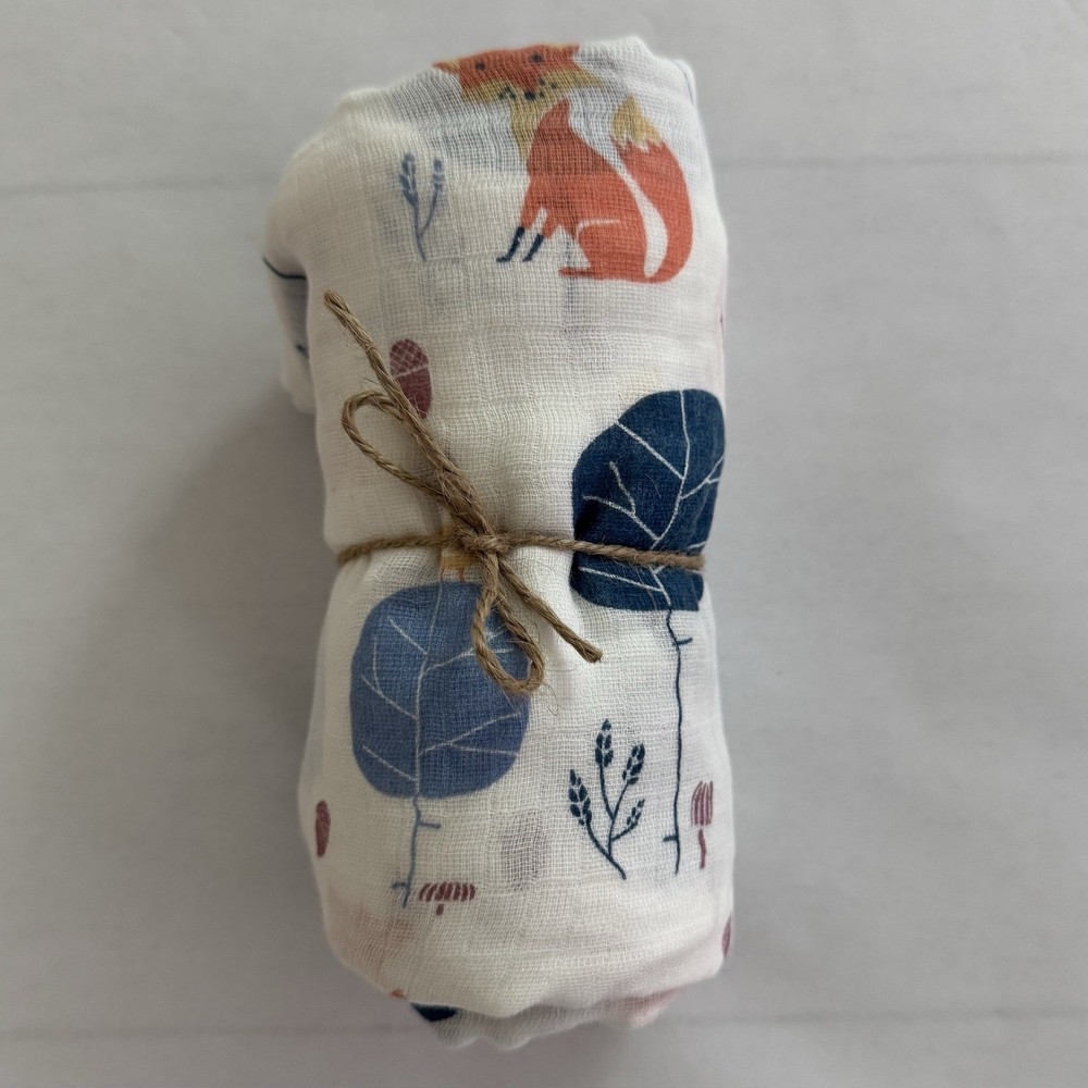 Fox Print Baby Swaddle