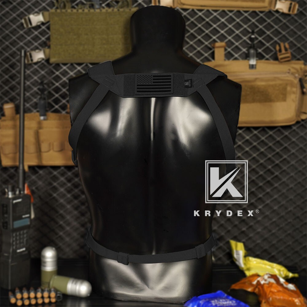 KRYDEX Micro Fight Shoulder Fat Strap & Back Strap Laser-cut Molle Strap Black