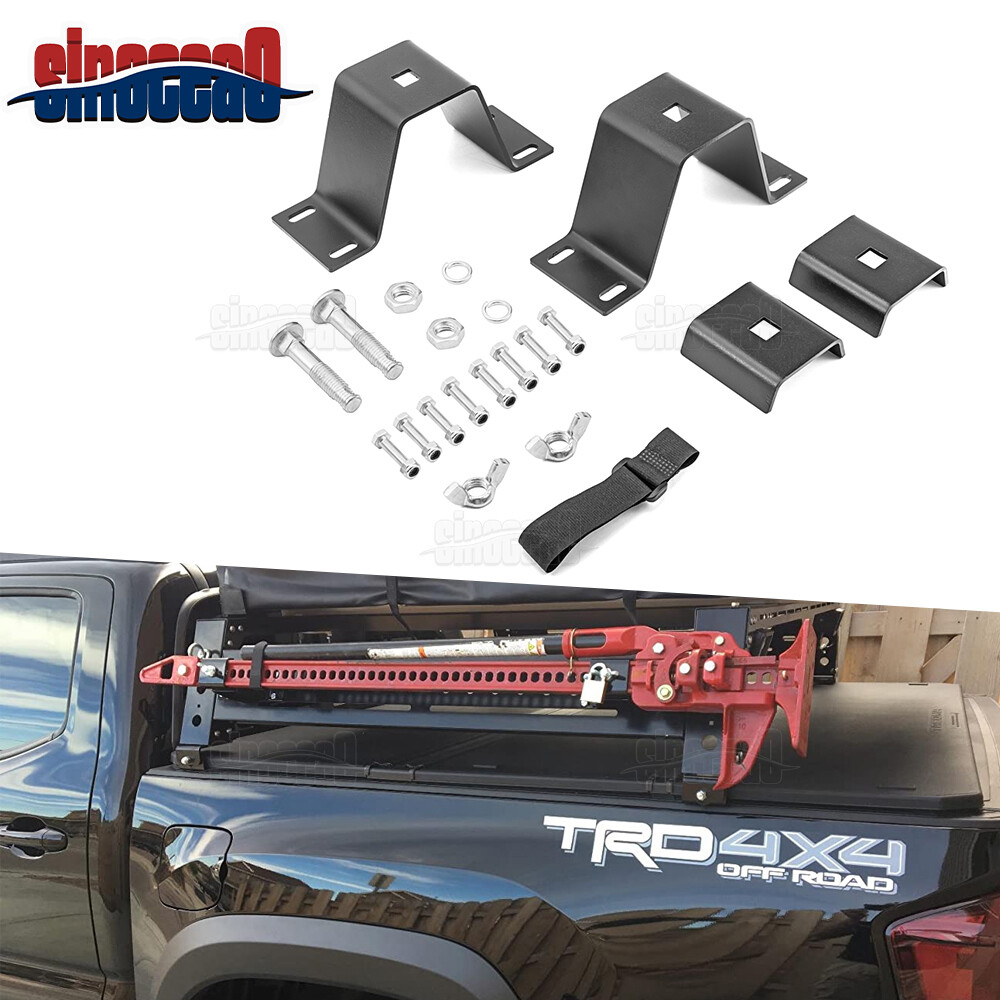 Bumper Side Truck Bed Rack Hi-Lift Jack Carrier Mount Brackets Fit Toyota Tacoma