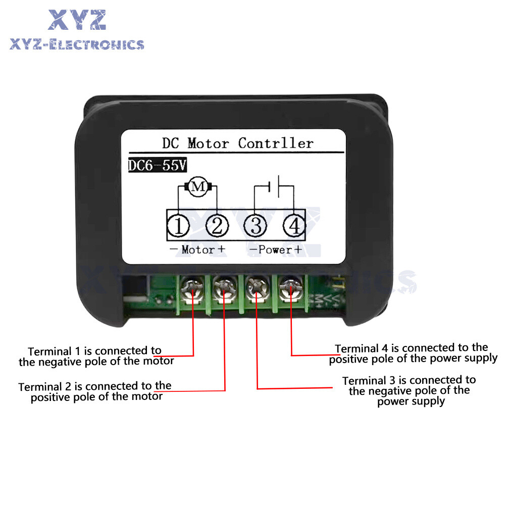 DC6-55V 30A Brush Motor Speed Controller LCD Digital Wireless Remote Control DIY