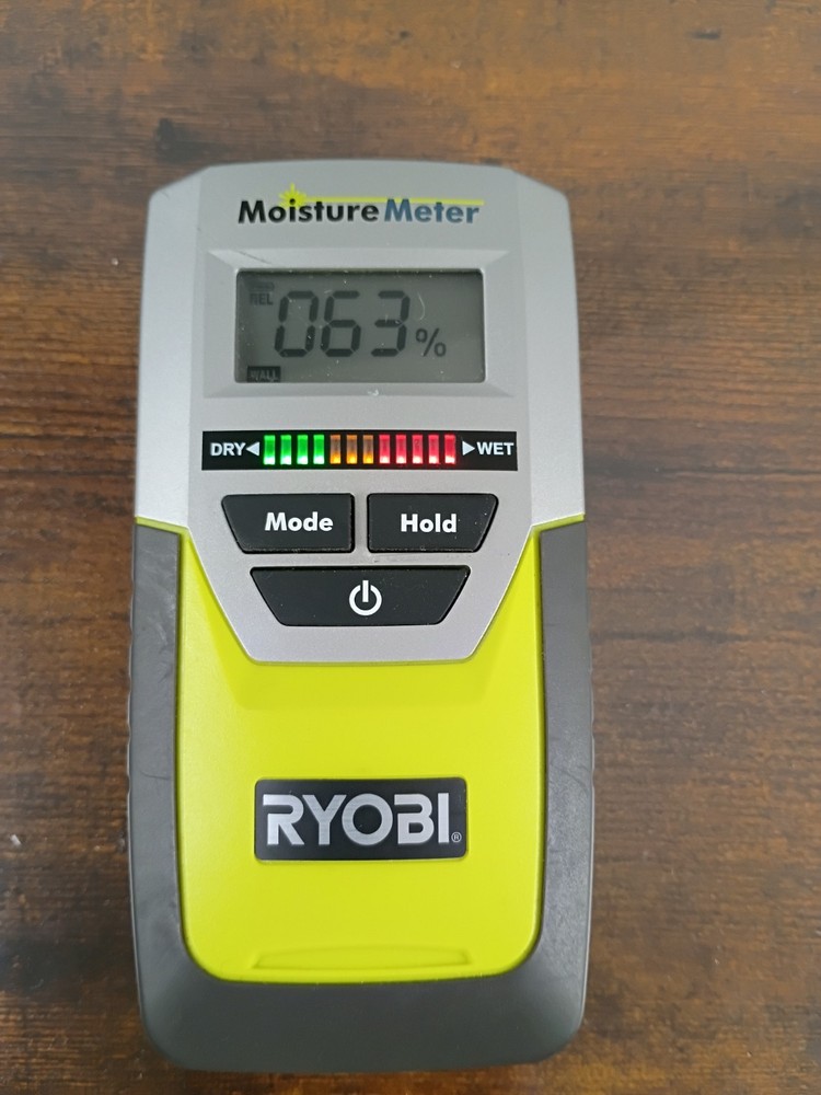 Ryobi E49MM01 Digital LCD Pinless Moisture Meter Tested Works!