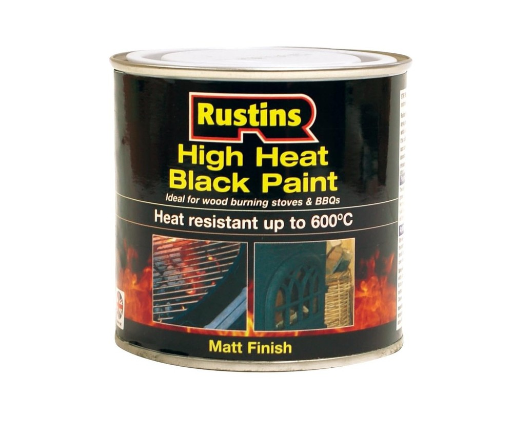 Rustins 250ml High Heat Paint - Black