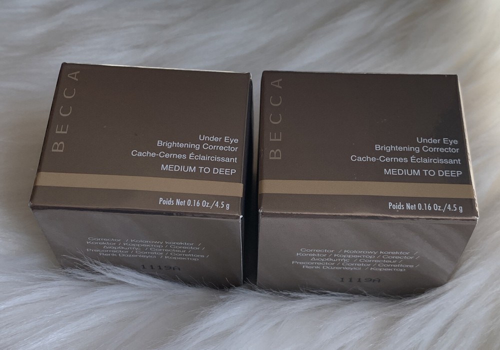 2 x BECCA Under Eye Brightening Corrector concealer MEDIUM TO DEEP 4.5g/0.16oz E