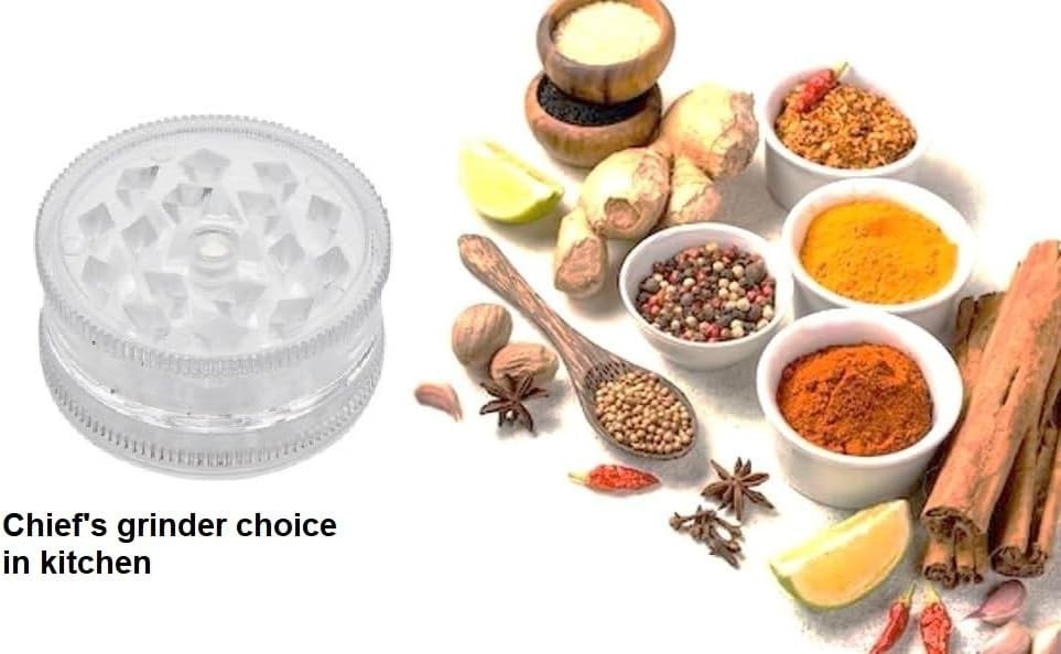 Compact Herb Grinder Set with Sharp Teeth & Magnetic Lids - Modern Kitchen Tool