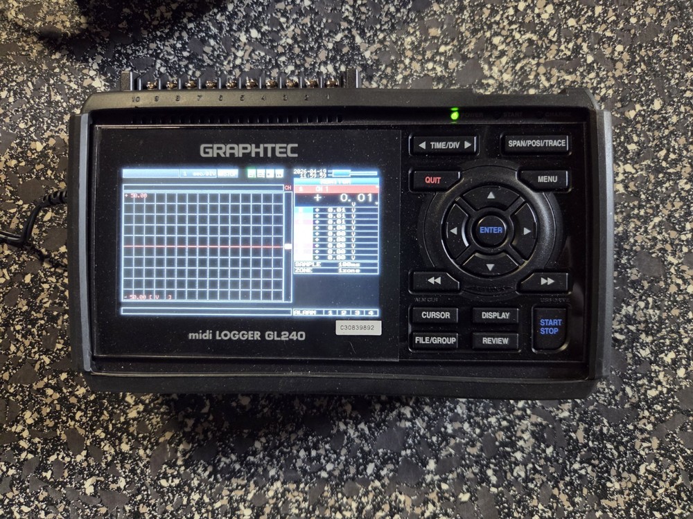 Graphtec GL240 10-Channel Midi Data Logger - Black