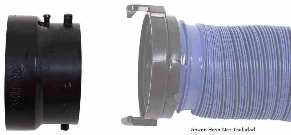 Valterra T1029-2 RV 3" Bayonet x 3" Hub Termination Sewer Adapter