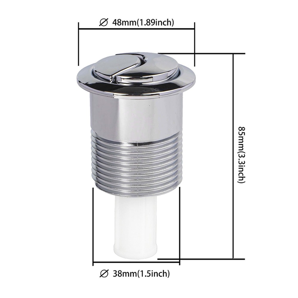For Siamp For Skipper 45 Chrome Button Upgrade with Dual Flush Performance