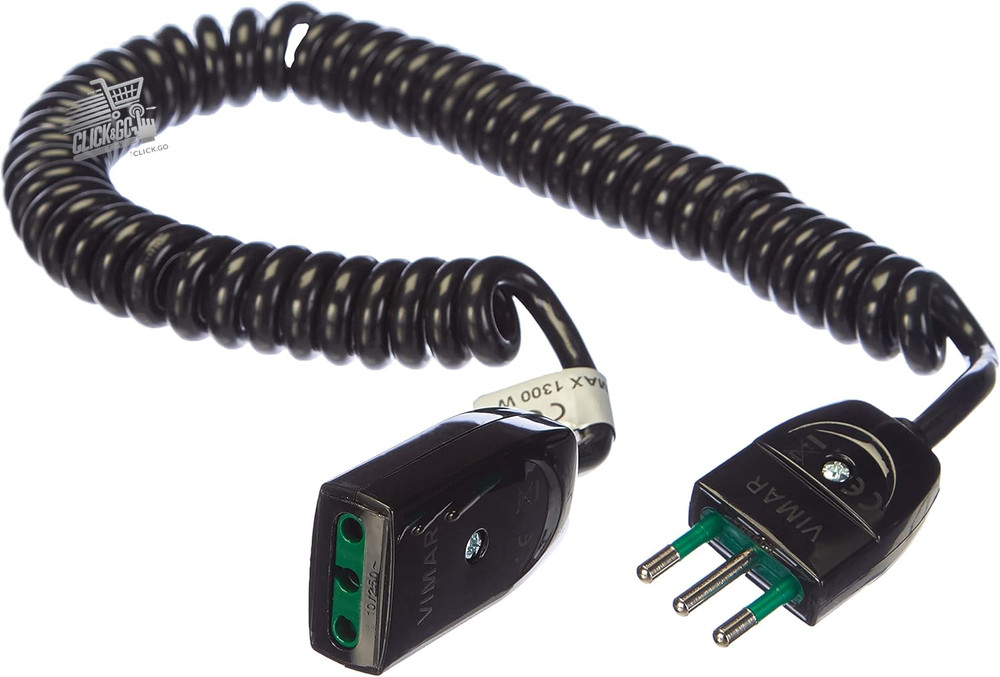 Electric Spiral Extension 3m Extendable Cable Spring Black Space Saving Profession