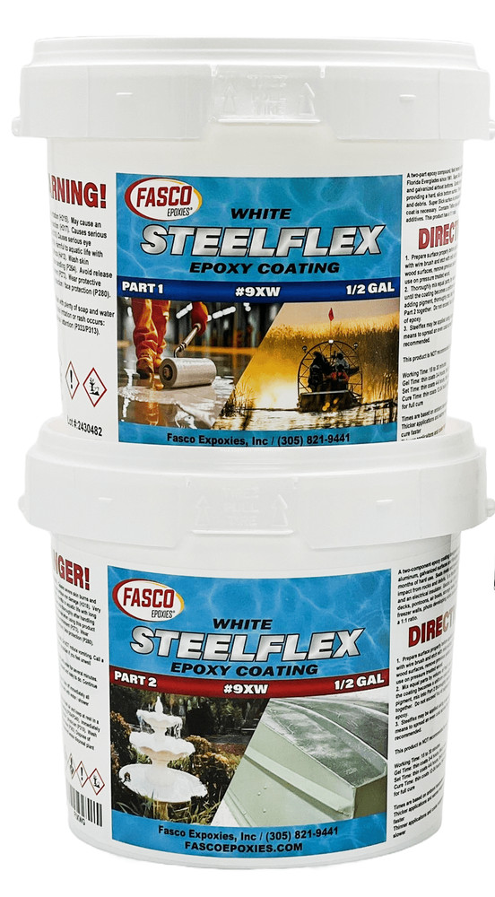 Fasco Epoxies Steelflex White - Epoxy Bottom Coating - Gallon Kit