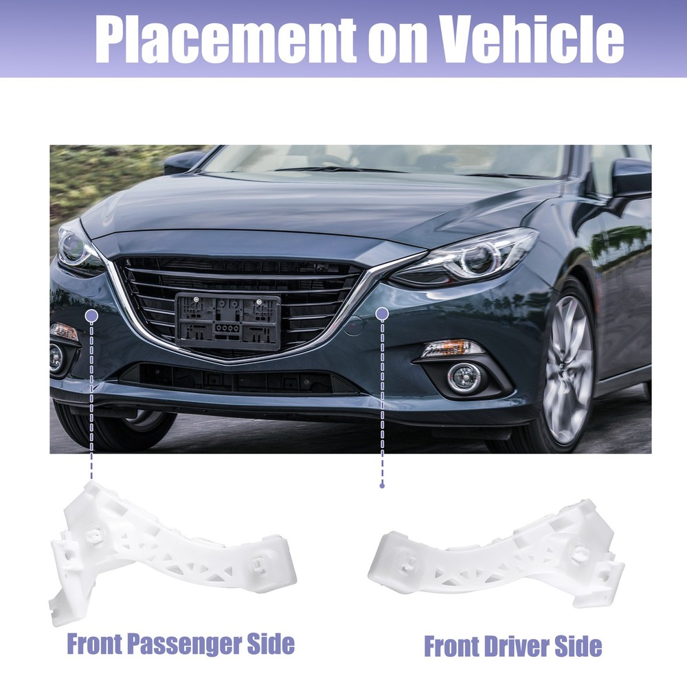 1Pair Front Left Right Bumper Mounting Support Bracket for Mazda 3 2004-2006