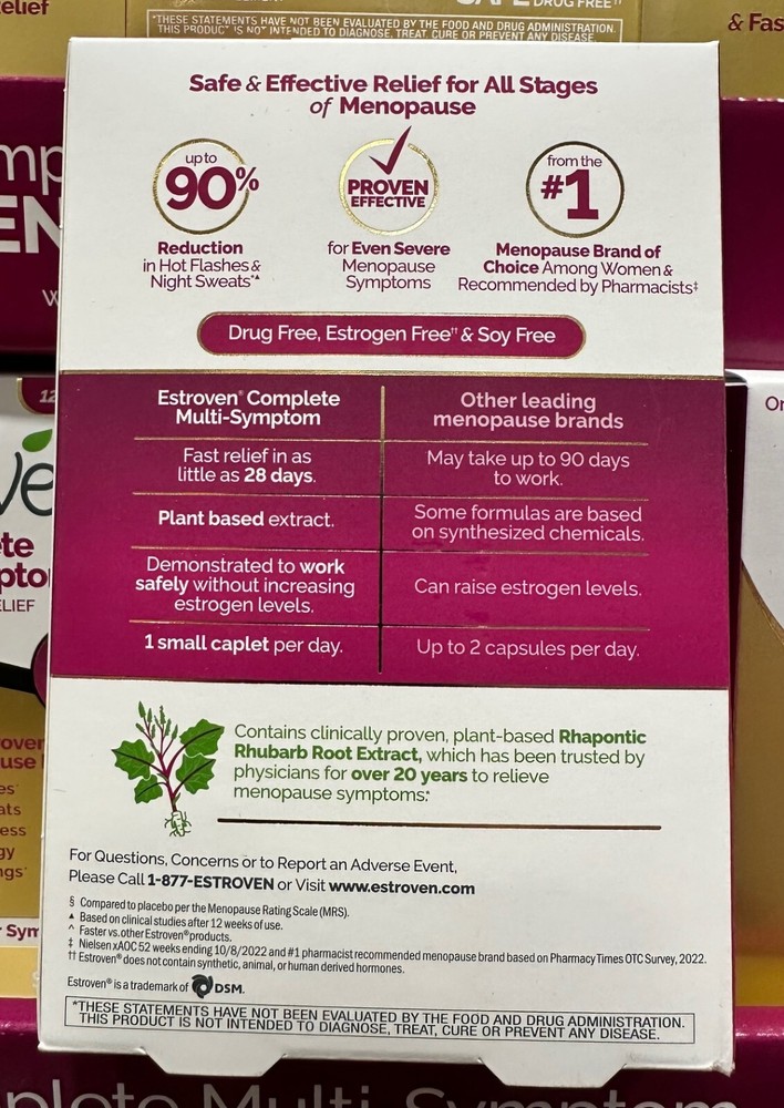 Estroven Complete Multi-Symptom Menopause Relief, 84 Caplets